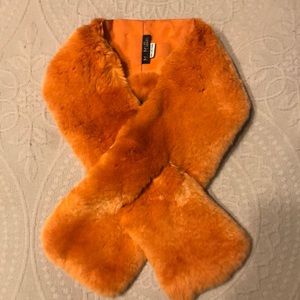 Custom angora tangerine neck scarf